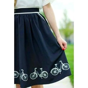 Embroidered Bicycle Skirt